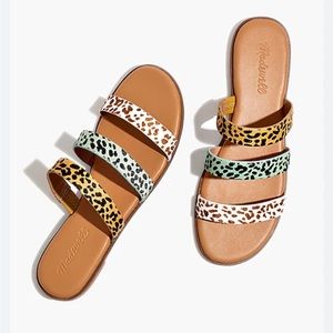 EUC Madewell Ilana Low Profile Calf Hair Sandals